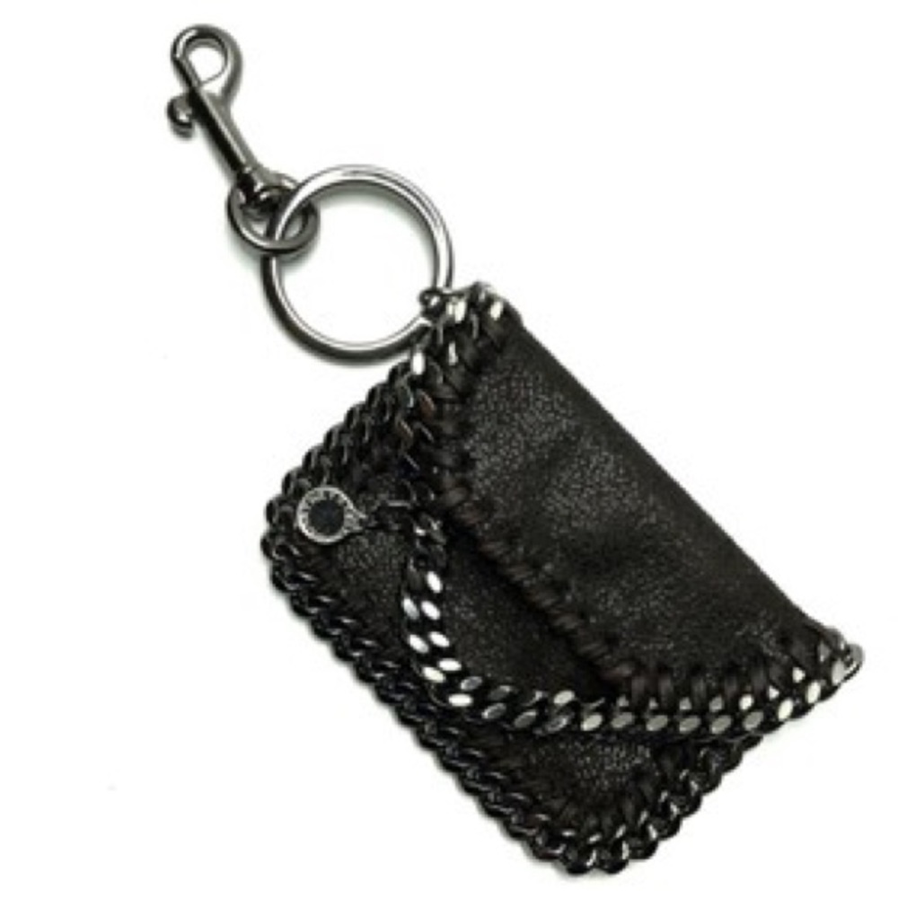 Stella McCartney Black Coin Purse Keychain